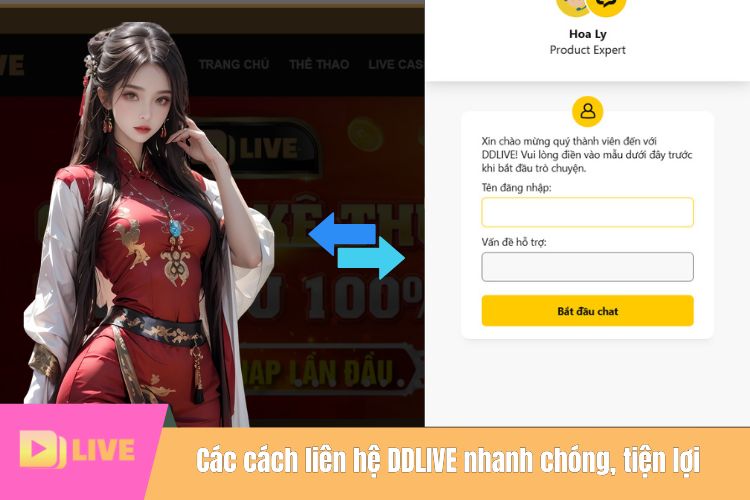 Các cách liên hệ DDLIVE nhanh chóng, tiện lợi