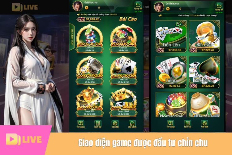 Giao diện game được đầu tư chỉn chu